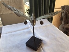 Vintage metall vogel skulptur - vogel,