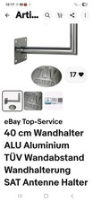40 cm Wandhalter ALU Aluminium TÜV Wandabstand Wandhalterung SAT Antenne Halter