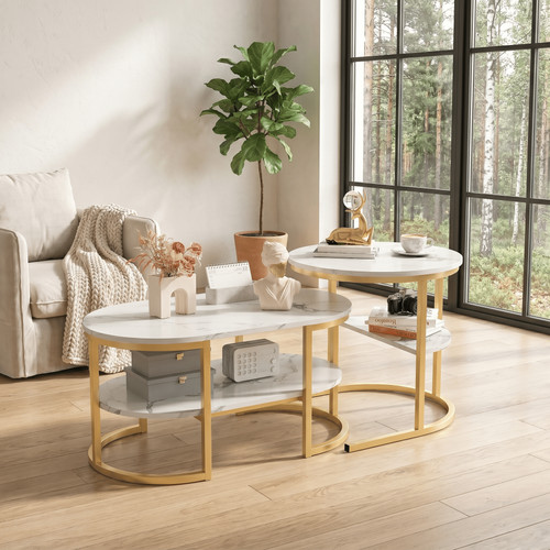 Couchtisch rund 2er - , set