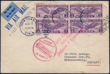 Katapult 1931 USA Dampfer Europa New York Braunschweig Brief 63 a Catapult / 734