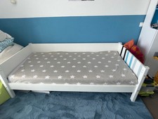 Flexa Kinderbett white, 120/200/250, mit Rutsche und neuer Federkernmatratze