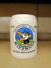 Jever Bierkrug Ostfriesen-Abitur Wittmund Seidel Keramik Stein Rarität 0,5 l