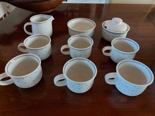 6X KAFFEE TASSE MILCHKÄNNCHEN ZUCKERDOSE SCHÄLCHEN ARZBERG DAILY LAGUNE