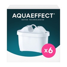 AQUAEFFECT MAX+ Wasserfilter, Set 6, Kompatibel mit Aquaphor Onyx, Amethyst, Com