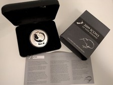 1 OZ Silber Neuseeland Kiwi 1$  2009 PP 1 Unze Proof New Zealand COA