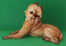 Alte Porzellan figur Nymphenburg Hund Griffon T. Kärner 22x36cm