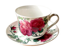 Roy Kirkham Sweet English Rose Jumbotasse mit Untertasse  Bone China