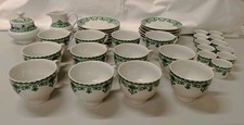 Mitterteich Bavaria Kaffeeservice 37-tlg Grüne Ranke  11 Likörbecher