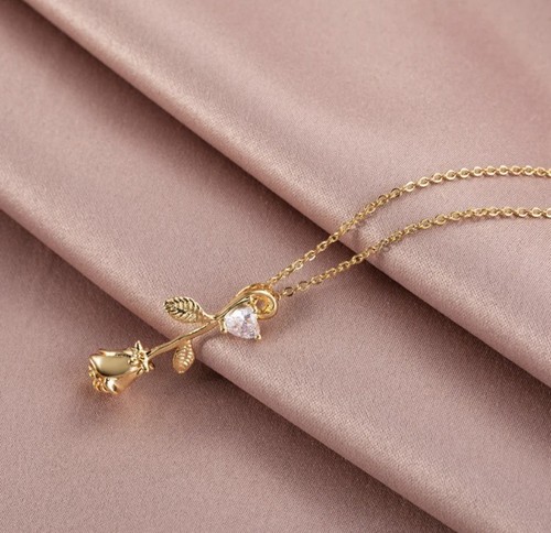 Rosen halskette damen - halskette,