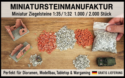 Miniatur ziegelsteine - ziegelsteine, 1:35