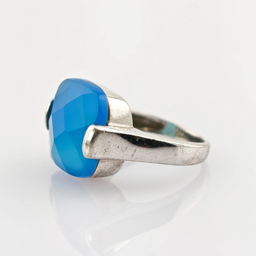 Silber ring mit blauem stein - ring,