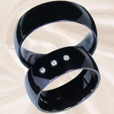 schwarze Eheringe Hochzeitsringe Partnerringe Verlobungsringe  8 mm mit Gravur
