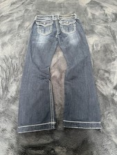 Rock Revival Vintage Damen Jeans 30 Grau Flared Wide Leg