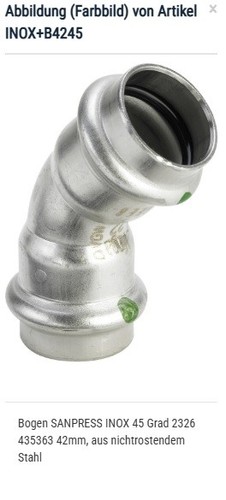 Viega profipress 42mm 45 - x,