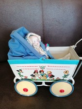 Blech Puppenwagen 21 cm mit
