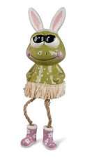 Deko Crazy Hase Kantenhocker Kantensitzer Osterhase Osterei Hasen Figur Skulptur