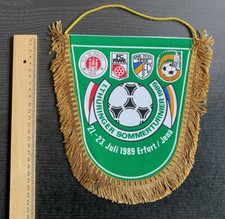 Wimpel Turnier Rot-Weiß Erfurt 1989 gold mit Fortuna Sittard, St. Pauli, CZ Jena