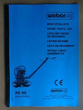 Ersatzteilliste Weber PG 90 Robin EY 20D Glättmaschine Spare Parts List Listino 