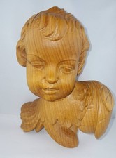 Engel Putte Weihnachten Holz Massiv Kiefer? geschnitzt Handgemacht 60er Jahre