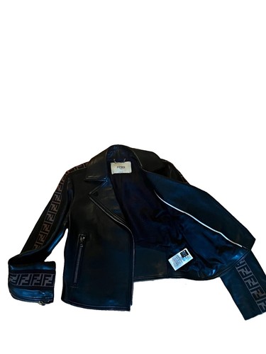 Fendi damen lederjacke schwarz - damen,