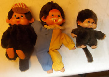 3 Monchichi teilweise  mit Kleidung Original Sekiguchi im Konvolut