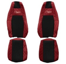 F-CORE Elegance Q Sitzschonbezug Sitzbezüge Set Textil Eco-Leder Rot