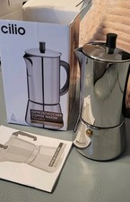 Cilio Espressokocher , 4 Tassen, Edelstahl, auch Induktion. 