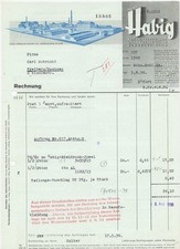 HERDECKE - RUHR, Rechnung 1938, Stoffdruckerei Heinrich Habig A.-G.