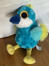 Blau-gelber Vogel-Glubschi von Yoo Hoo & Friends mit Glitzeraugen , Kuscheltier