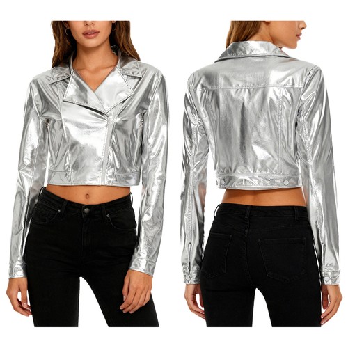 Damen metallic jacke - de, kurz