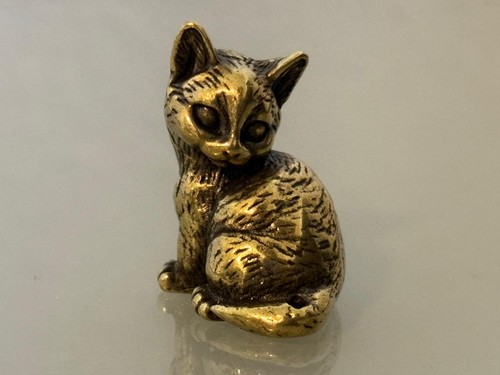 Katze haustier messingfigur - haustier,