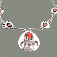 Silber Korallen Kette INDIANER