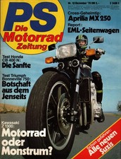 Zeitschrift PS Motorrad #12 von 1979 Honda CB 400 EML Seitenwagen Triumph Bonne