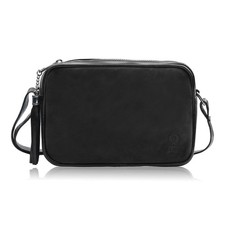 Damen posttasche aus schwarzem - posttasche,