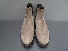 Hogan Stiefeletten Wildleder Taupe Elastische Teile Lochmuster Gr 38,5 R39-18