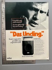 Braun sixtant 6006 Rasierapparat Original Vintage Advert Werbung 1971 Reklame