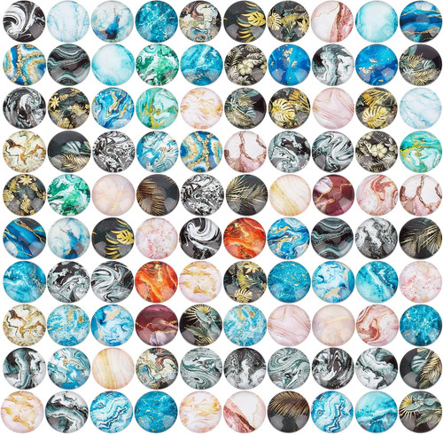 12mm bedrucktes glas - glas, cabochon