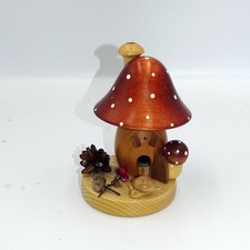 Räucherhaus Fliegenpilz Holz Handarbeit Erzgebirge Original Made in Germany (967