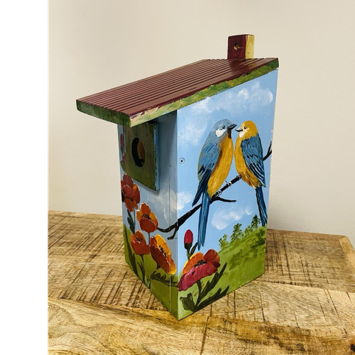 Handbemalter nistkasten aus - handbemalter,