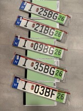 TEMPORARY EU LICENSE PLATES