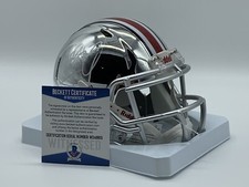 NFL Football Mini Helm Chrome George Eddie Ohio State Titans Cowboys Signiert
