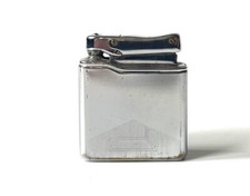 5) Alt COLIBRI Monogas Gasfeuerzeug feine Dreieck Gravur gute Funktion gasdicht