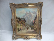 altes Ölgemälde , Mittenwald