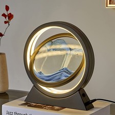 Bewegliche Sandkunstbild-Schreibtischlampe, 3D-Sanduhr-Tiefsee-Sandlandschaft