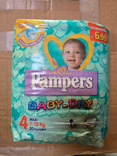 Vintage pampers baby - vintage, dry