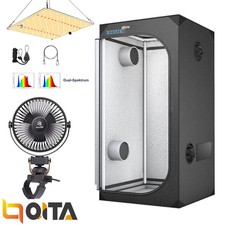Growbox Komplettset LED 80x80x160 Gewächshaus Growtent Zuchtzelt + 85W Light&Fan