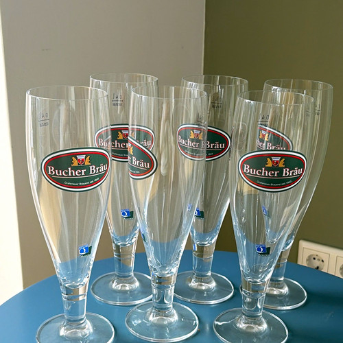 Bucher bräu bierglas - bräu, 6er