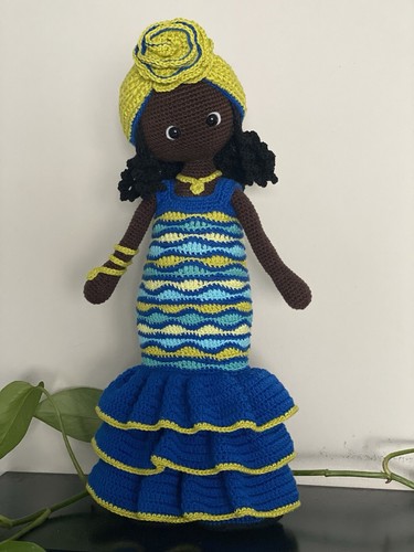 Afrikanische puppe gehäkelt - afrikanische,
