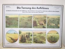 Schautafel Lehrtafel der NVA DIE TARNUNG DES AUFKLÄRERS 2 auf Pappe aufgezogen