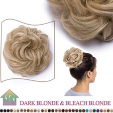 Echt Dick Dutt Haar Bun Scrunchy Zopfgummi Haarverlängerung Wrap Updo Haarteil